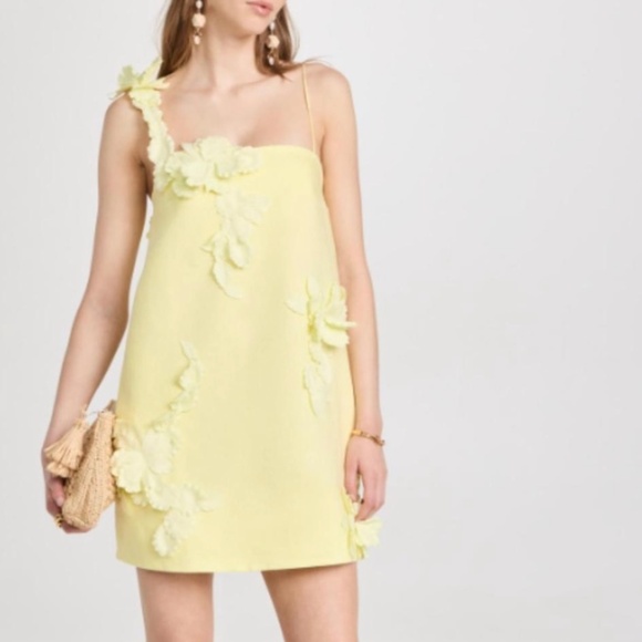 NWT Zimmermann High Tide Lift Off Flower Mini Dress light yellow - Picture 3 of 7
